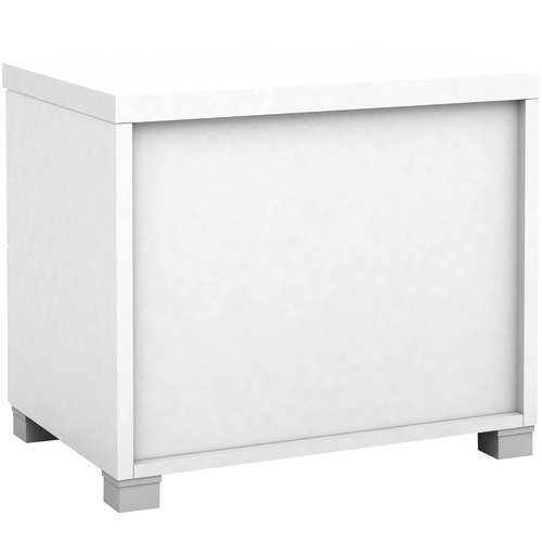 In Home Furniture Style White Kyana Double Drawer Bedside Table Temple & ster