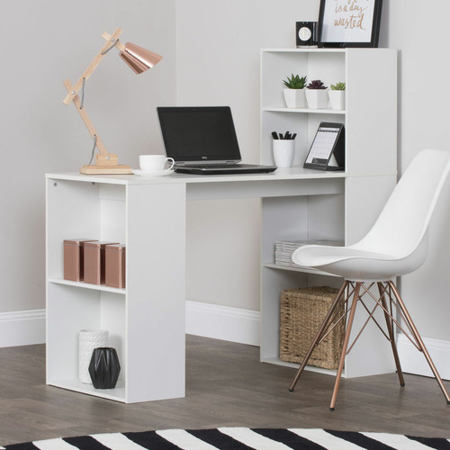 small gray office desk