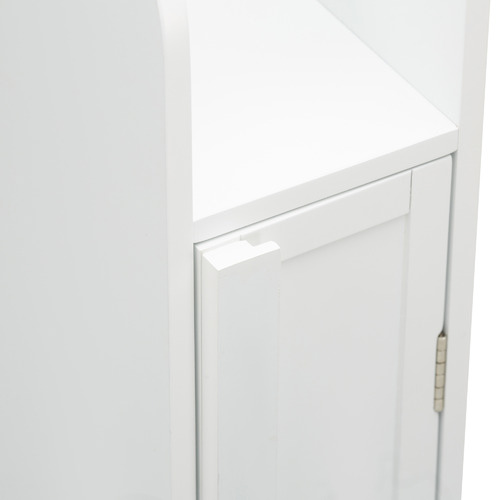 White Peralta Bathroom Cabinet with Toilet Roll Holder