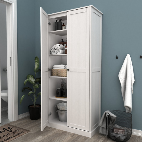 In Home Furniture Style White Hamptons Cupboard | Temple & Webster