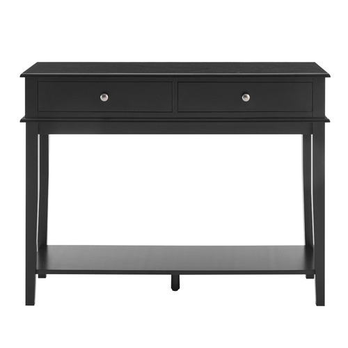 West Valley Interiors Black Chloe 2 Drawer 1 Shelf Console Table ...