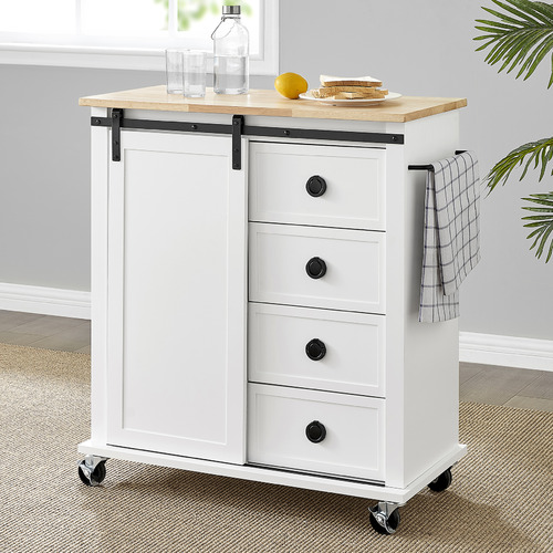 Laurel Kitchen Island Trolley Temple, Kitchen Island Trolley With Stools
