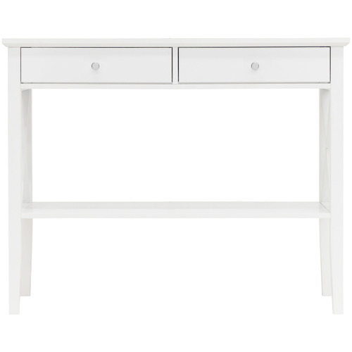 West Valley Interiors White Long Island 2 Drawer Console Table | Temple ...