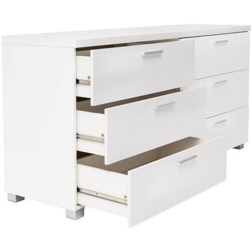 West Valley Interiors Aria High Gloss 6 Drawer Chest | Temple & Webster