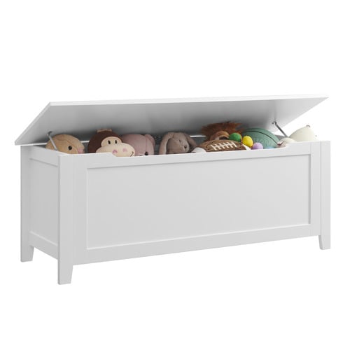 West Valley Interiors Kids' White Classic Toy Storage Box Temple