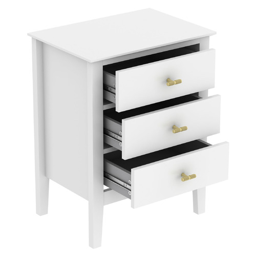 Harper 3 Drawer Bedside Table