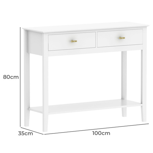 West Valley Interiors Harper 2 Drawer Console Table | Temple & Webster