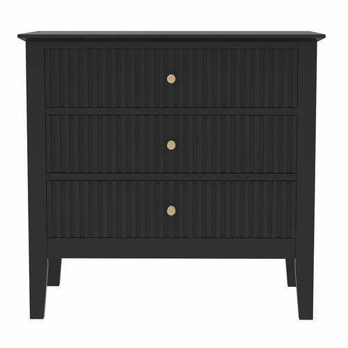 Petro Fluted 3 Drawer Bedside Table