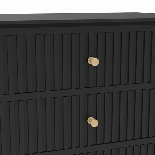 Petro Fluted 3 Drawer Bedside Table
