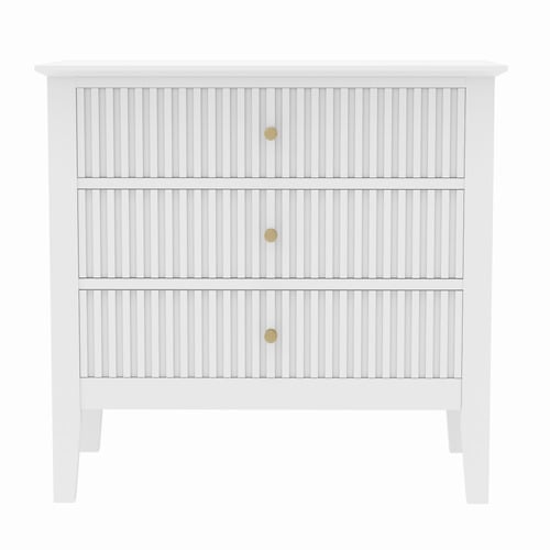 Petro Fluted 3 Drawer Bedside Table