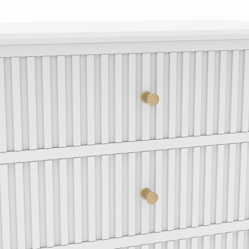 Petro Fluted 3 Drawer Bedside Table