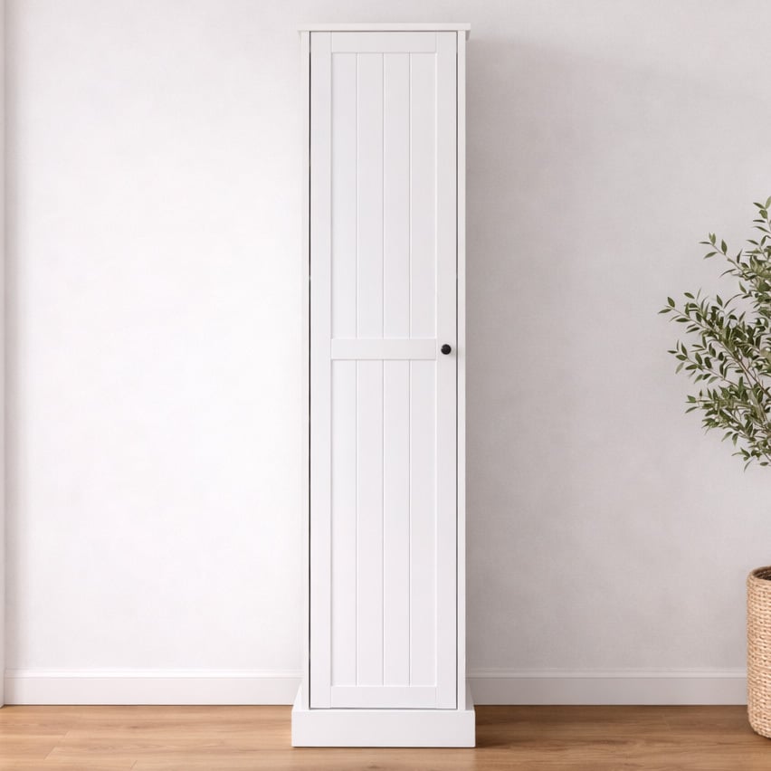 White Hamptons 5 Tier Cupboard