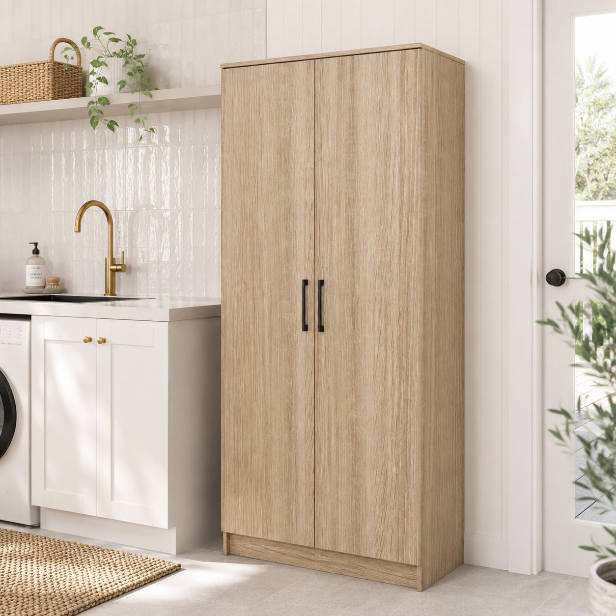Multi-Purpose Double Door Broom Cupboard