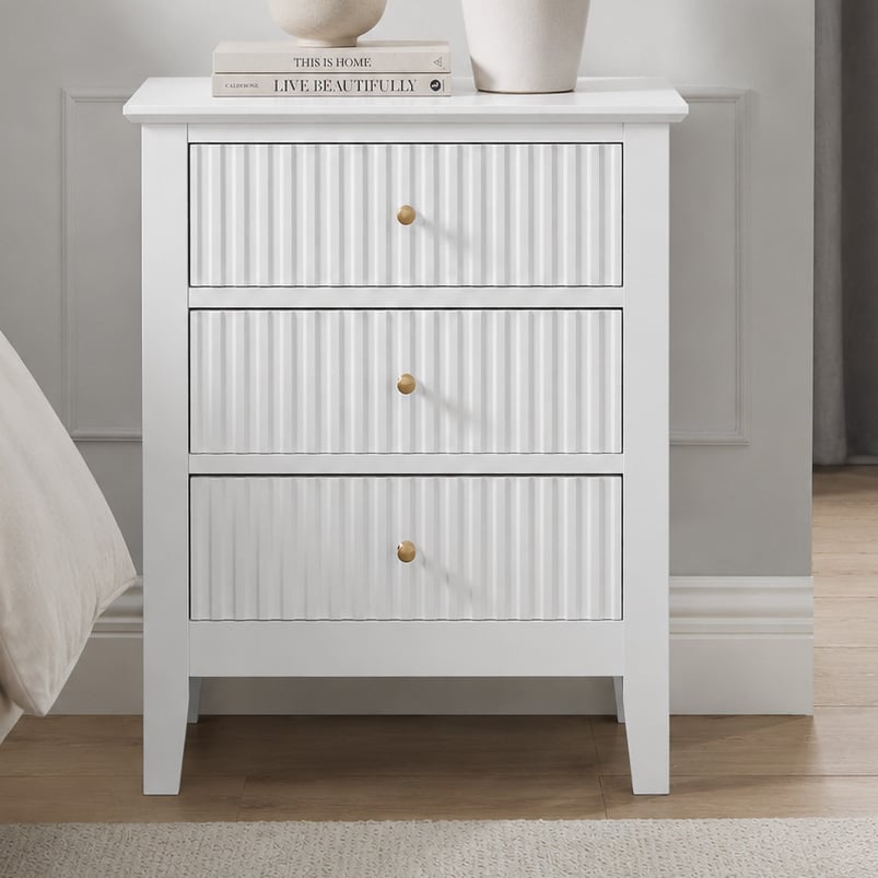 Amara 3 Drawer Bedside Table