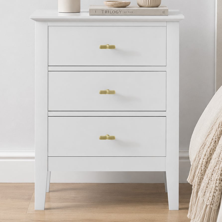 Harper 3 Drawer Bedside Table