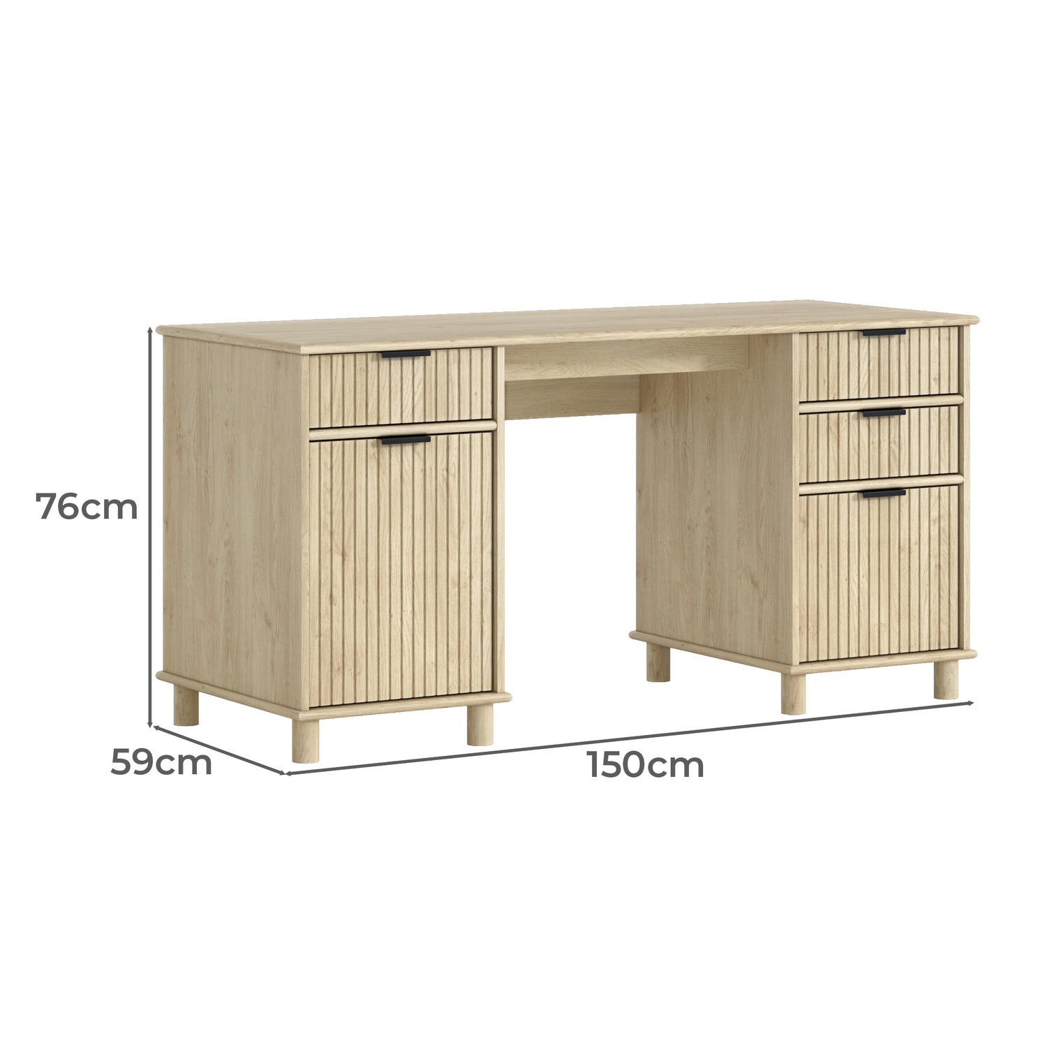 Astar 4 Drawer Computer Desk
