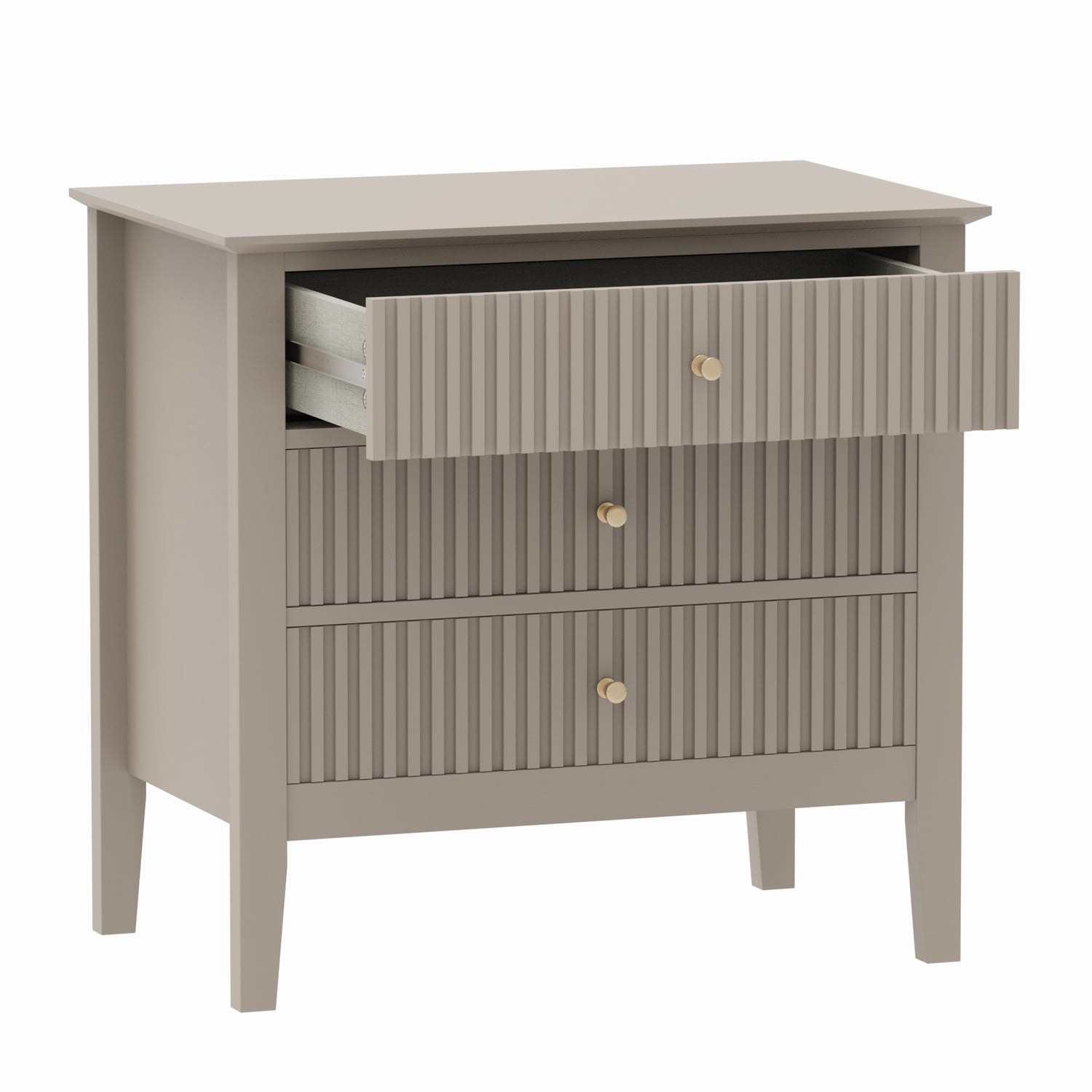 Large Amara 3 Drawer Bedside Table