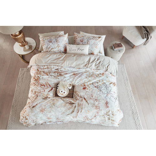Natural Maison Croco Cotton Quilt Cover Set