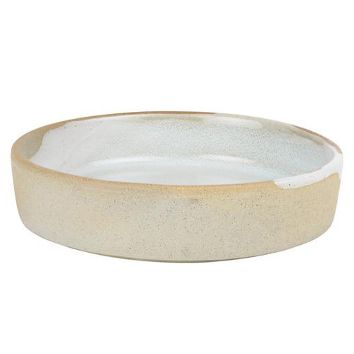 White & Brown Forager 16cm Stoneware Platter