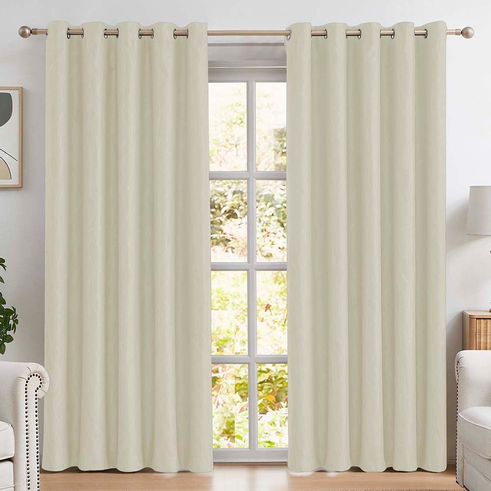 Thornton Swirl Room Darkening Eyelet Curtains (Set of 2)