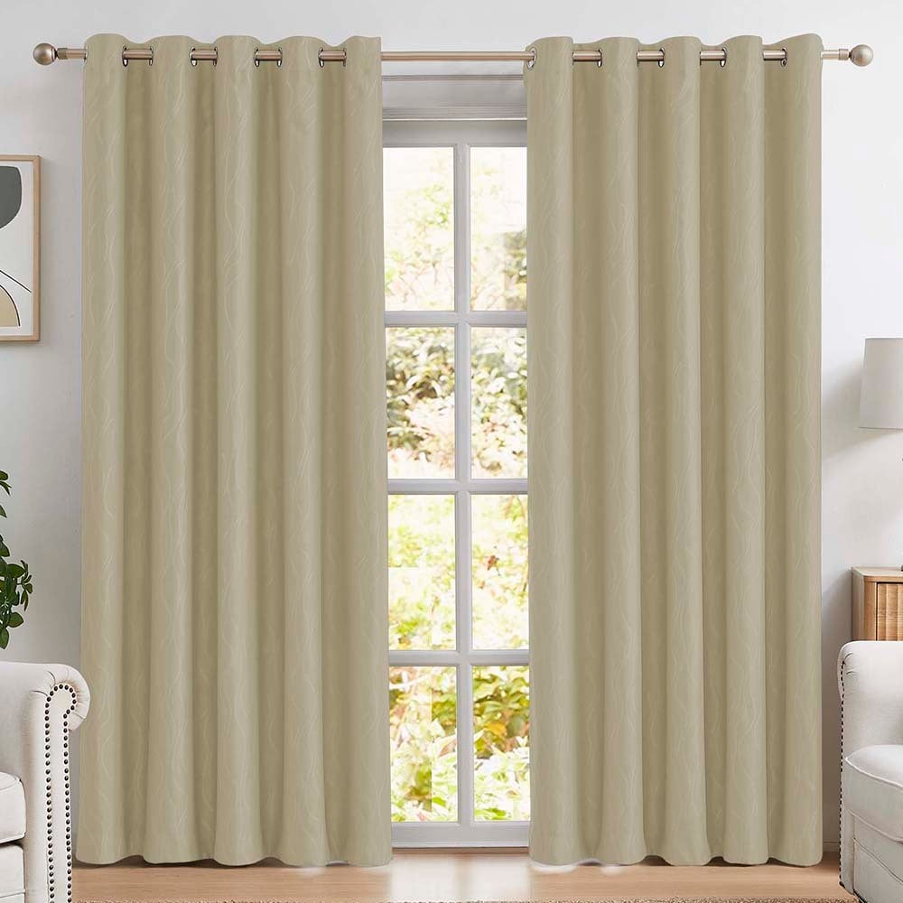 Thornton Swirl Room Darkening Eyelet Curtains (Set of 2)