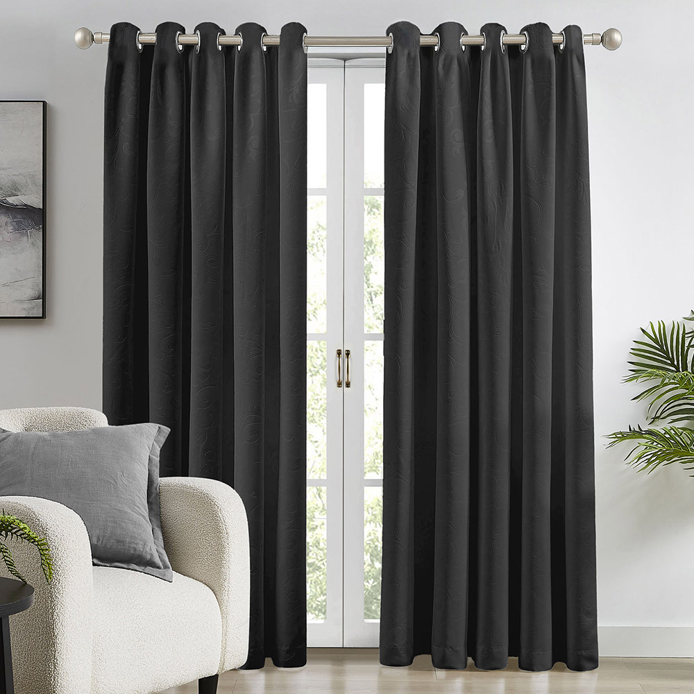 Thornton Room Darkening Eyelet Curtains (Set of 2)