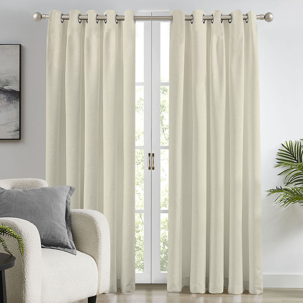Thornton Room Darkening Eyelet Curtains (Set of 2)
