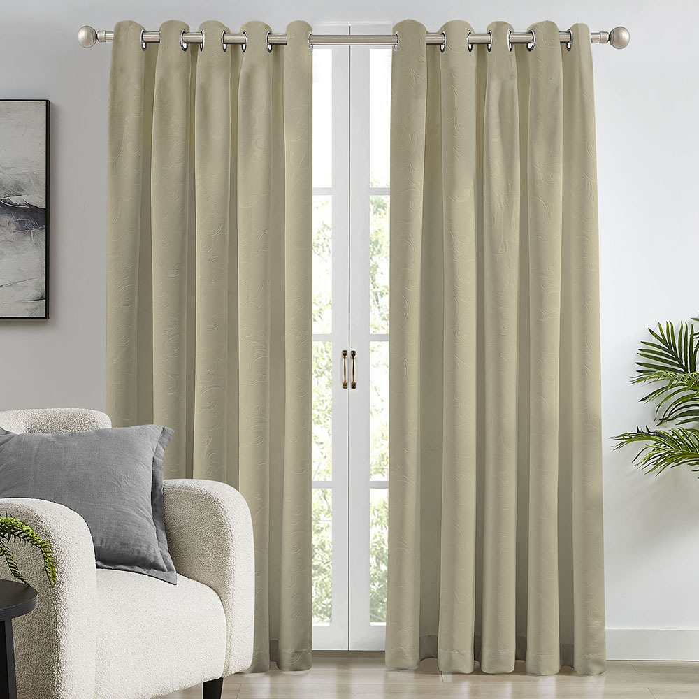 Thornton Room Darkening Eyelet Curtains (Set of 2)