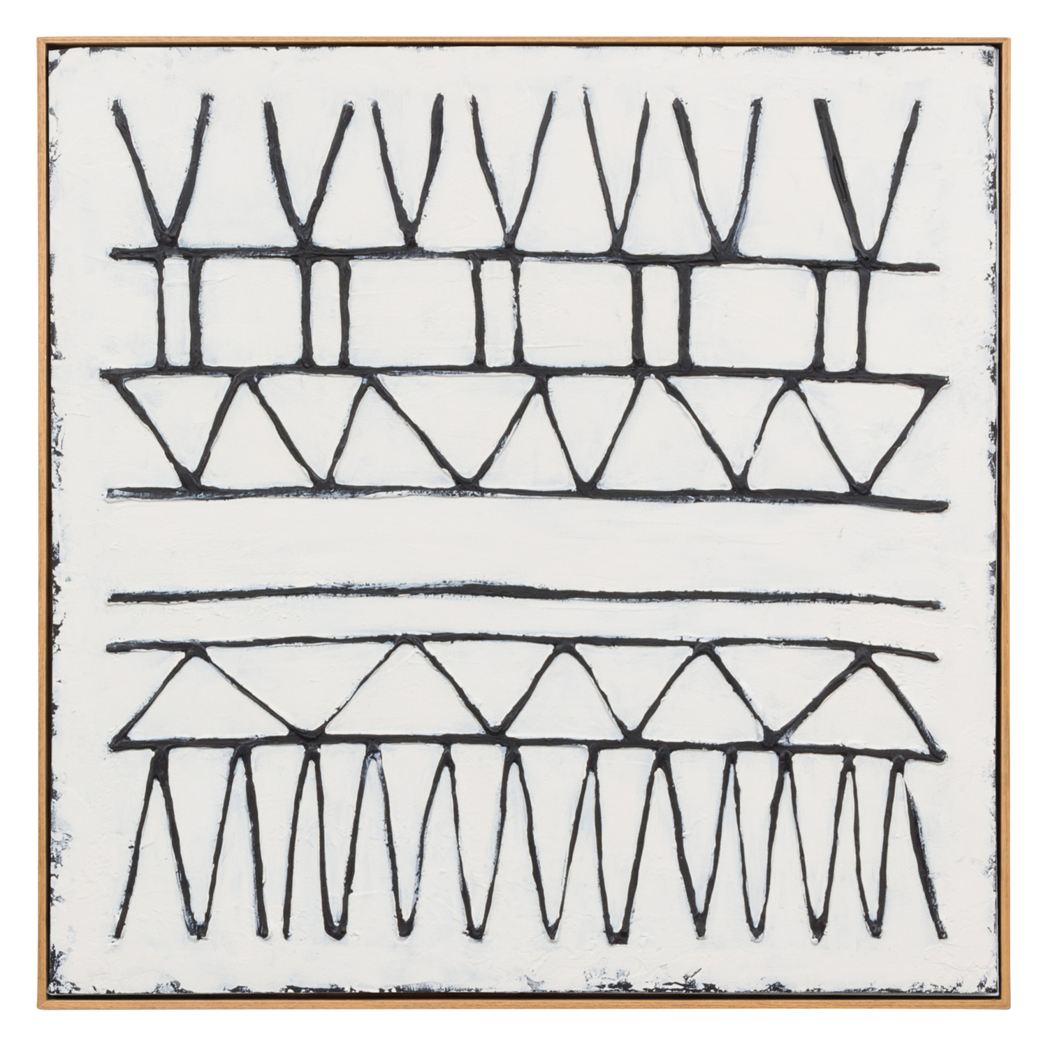 Sienna White Framed Painted Wall Art