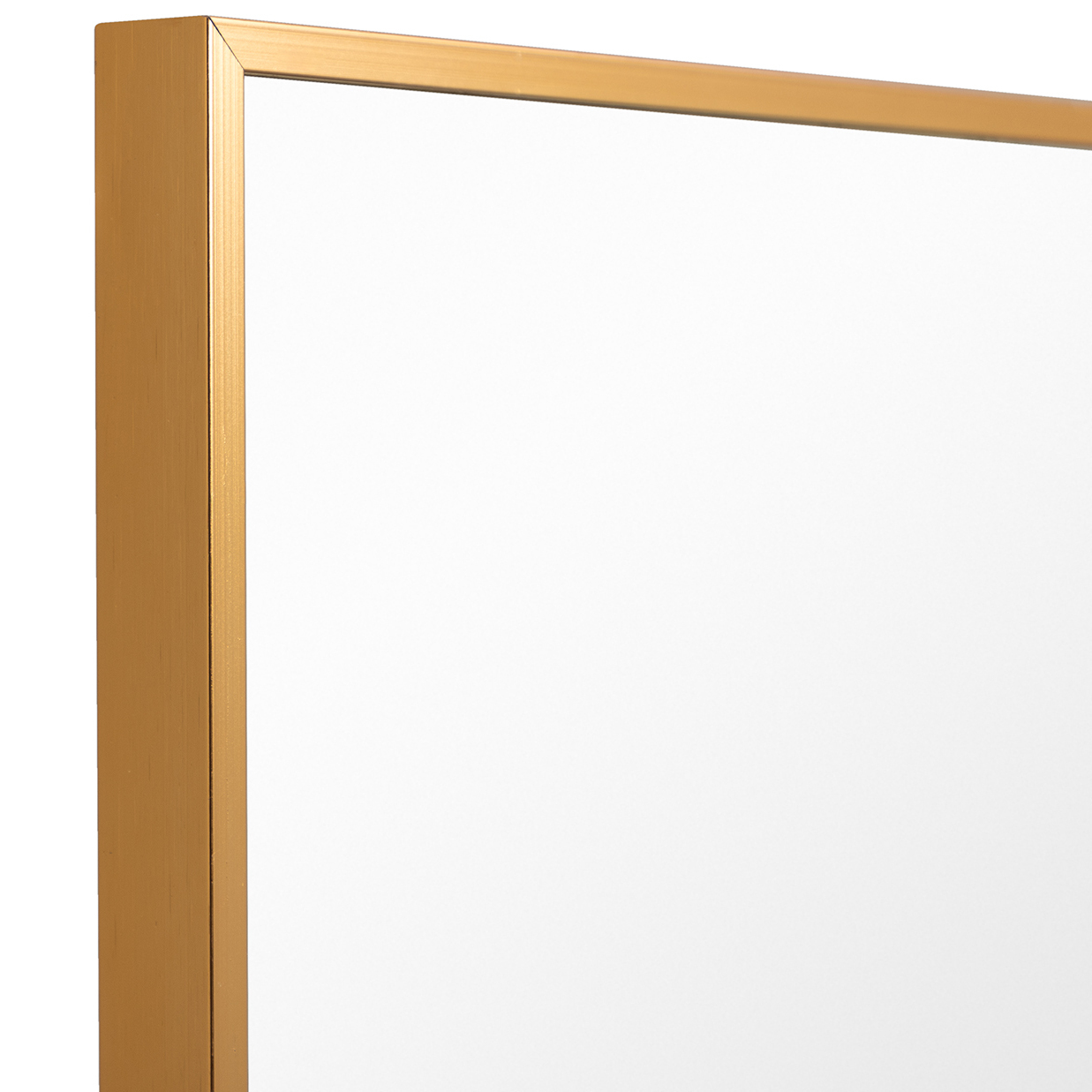 Halo Rectangle Brass Metal Standing Mirror