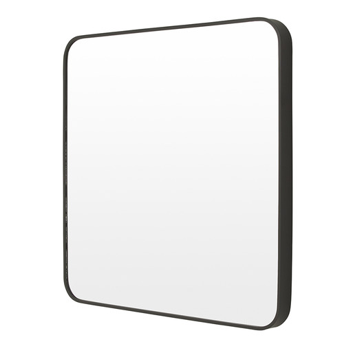 Halo Curve Square Metal Wall Mirror