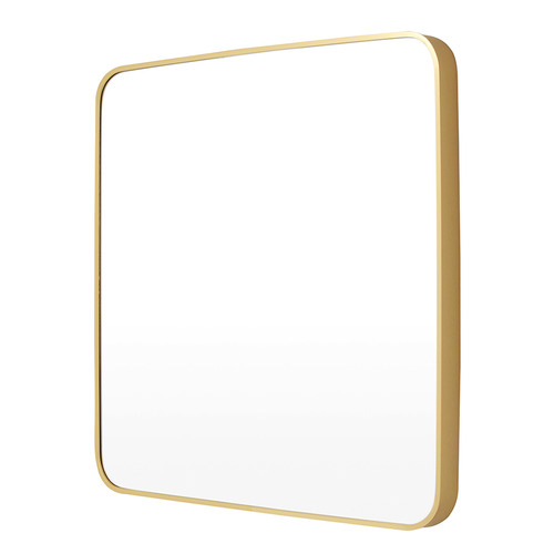 Halo Curve Square Metal Wall Mirror