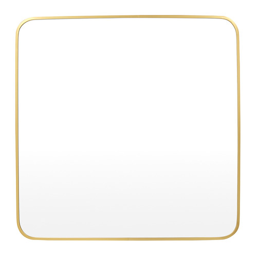 Halo Curve Square Metal Wall Mirror