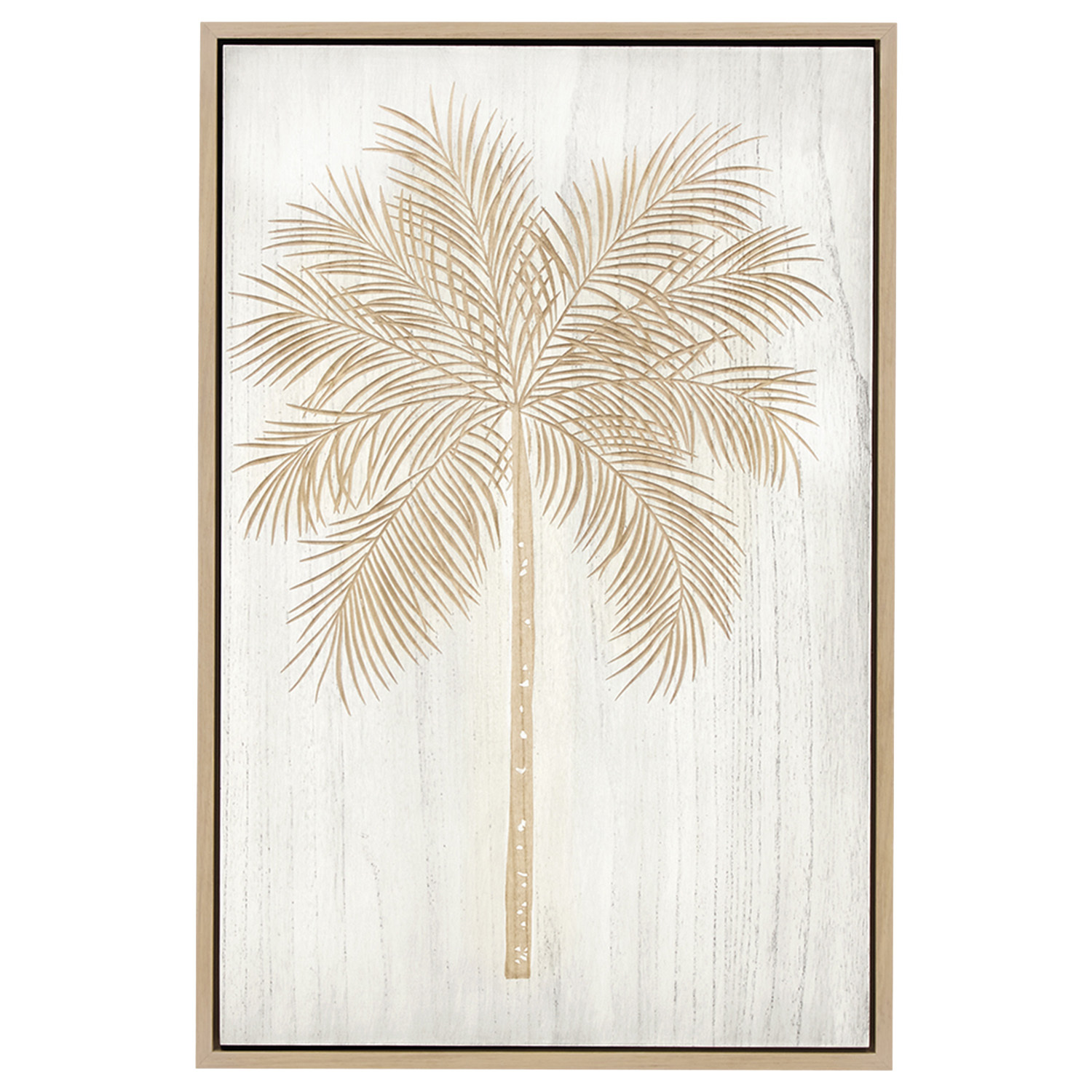 Decorative Palm II Wooden Framed 3D Wall Art