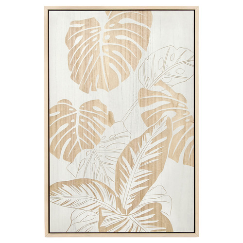 Garden Leaves I Wooden Framed 3D Wall Art