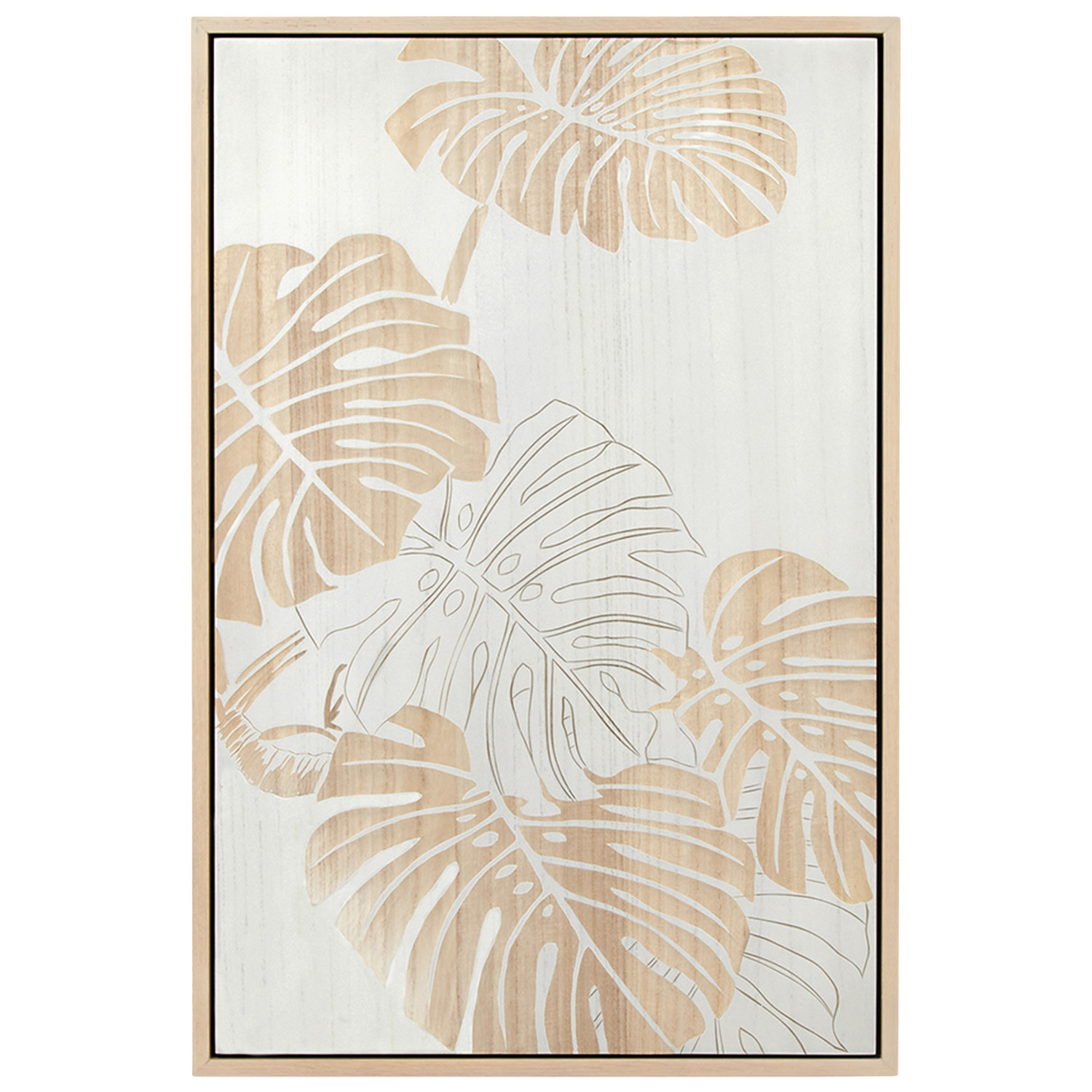 Garden Leaves II Wooden Framed 3D Wall Art