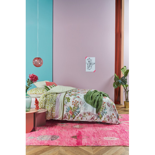 Line Flower Cotton Sateen Quilt Cover Set