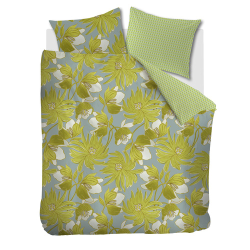 Green Melodi Cotton Quilt Cover Set