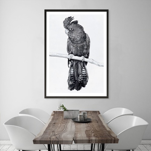 Black Cockatoo Printed Wall Art Temple & ster