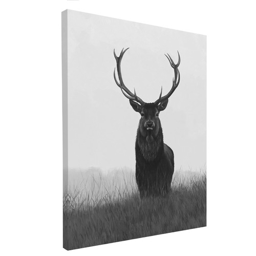 The Print Emporium Black & White Elk Printed Wall Art & Reviews