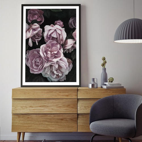 The Print Emporium Dusty Pink Roses Printed Wall Art | Temple & Webster