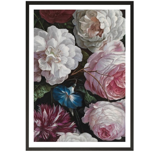 A2 sizes A1 Lilac Roses Cotton Canvas Wall Art Picture Print