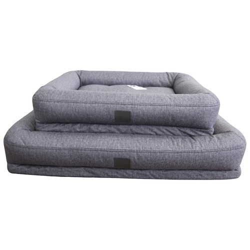 T&S Pet Products Steel Grey Bolster Pet Bed Temple & ster