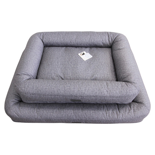 T&S Pet Products Steel Grey Bolster Pet Bed Temple & ster