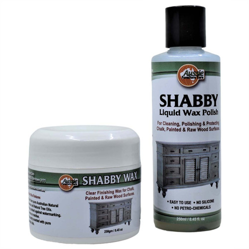 2 Piece Shabby Wax & Liquid Polish Set