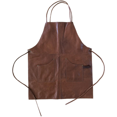 Tan Cotton & Leather Apron