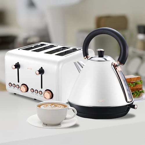 3 Piece Xavier Toaster, Kettle & Espresso Machine Set
