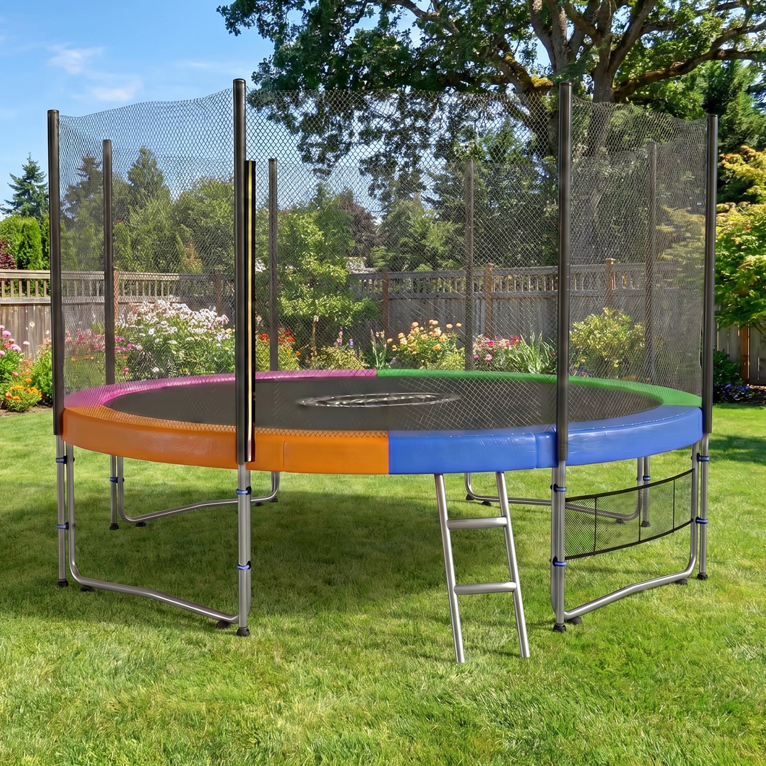 Kahuna Oval Trampoline with Basketball Set