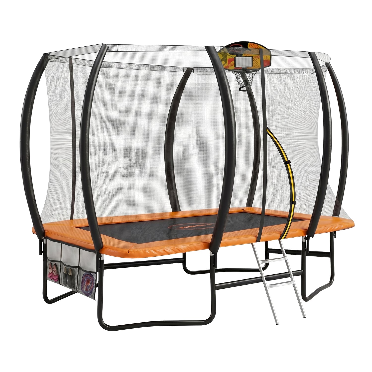 Kahuna Rectangular Trampoline with Basketball Set
