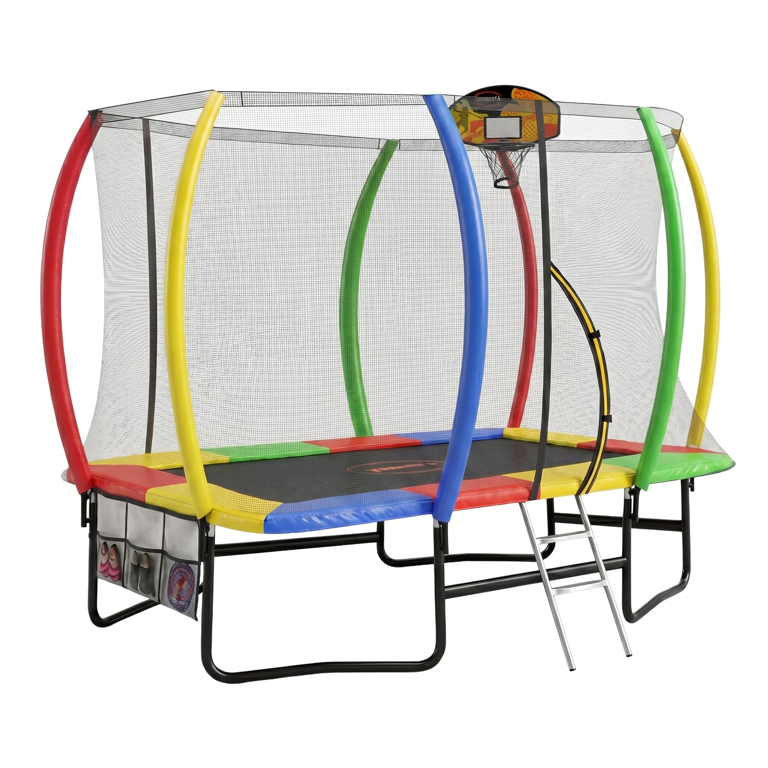 Kahuna Rectangular Trampoline with Basketball Set